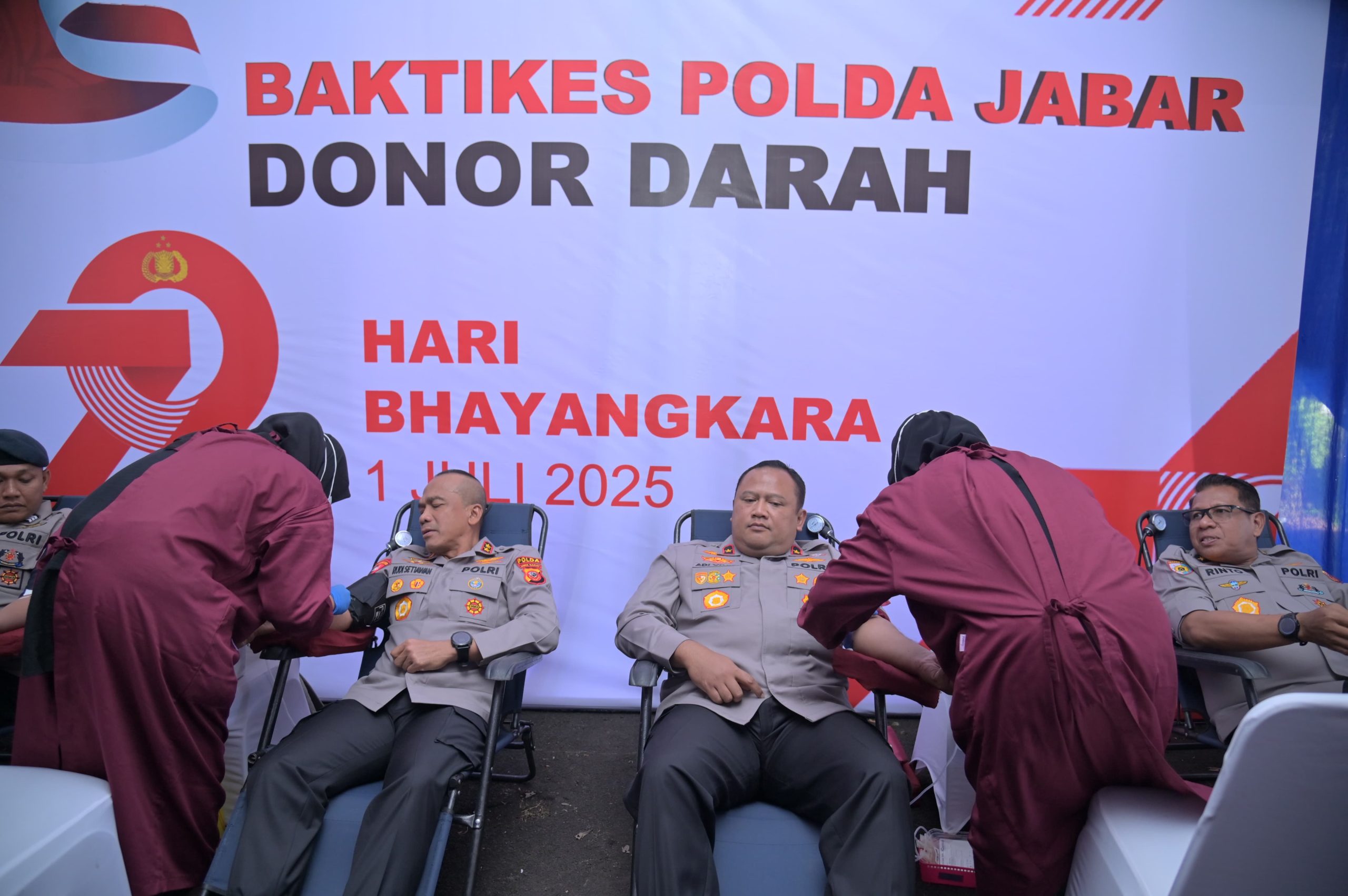 Semarak Hari Bhayangkara ke-79, Polda Jabar Gelar Donor Darah di Cikole Lembang