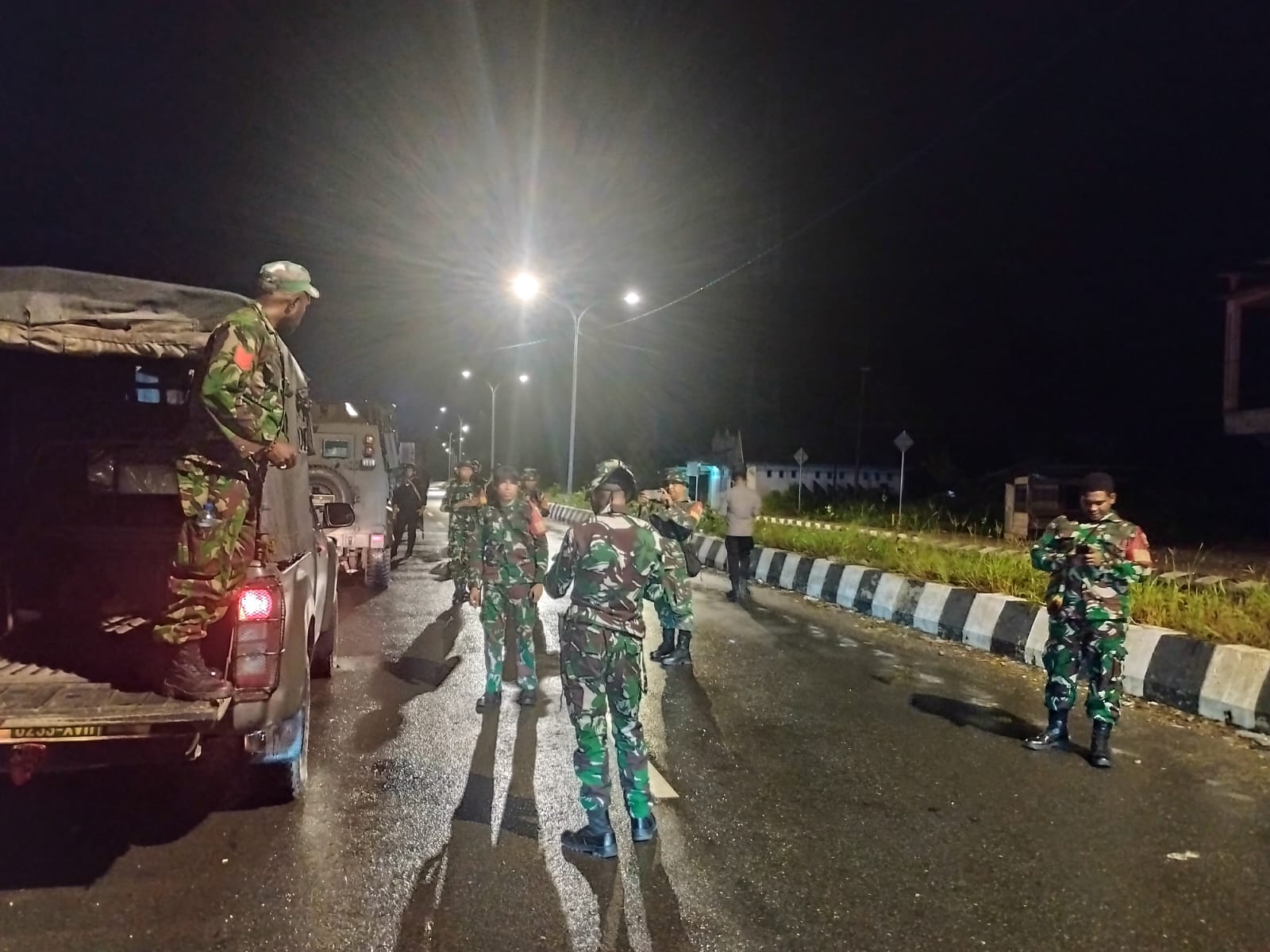 Jelang 1 Juli, Kodim 1710/Mimika Dengan Polres Mimika Gelar Patroli Bersama